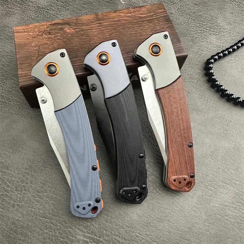 BM 15080 Crooked River 3-color Pocket Knife Outdoor Tactical Hunting Camping Hiking Survival EDC Pocket Knife Mens Gift X250408