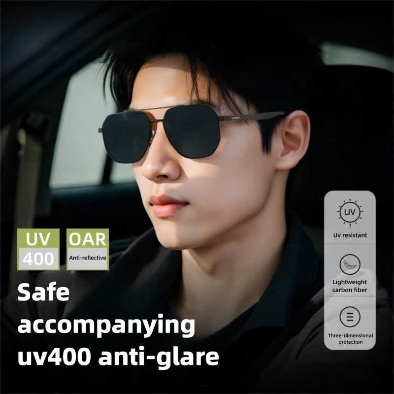 CAPONI brand mens sunglasses polarized carbon fiber outdoor drive polygonal sunglasses anti glare UV400 protective shadow CP34731 W250408