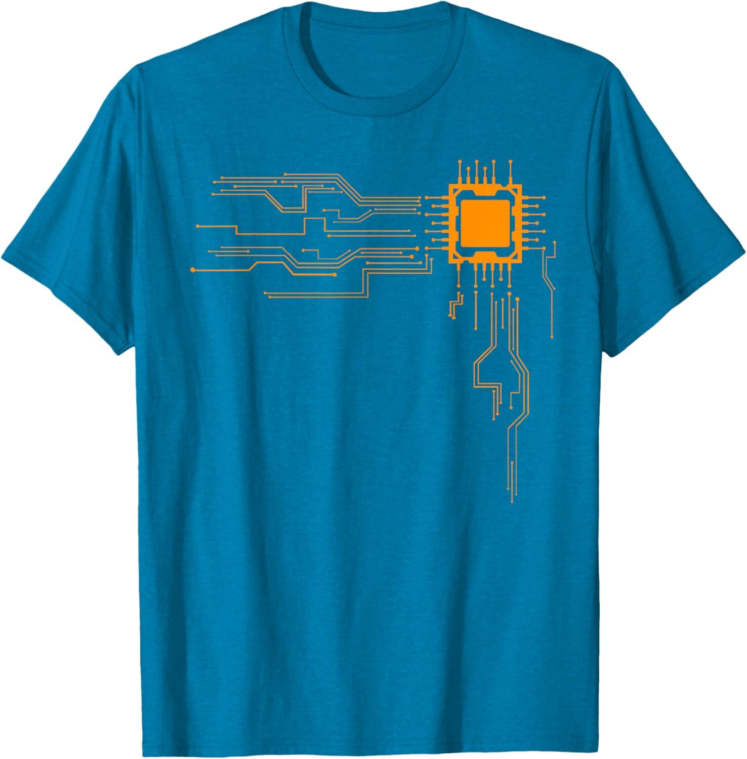T shirt for Mens Funny Computer Geek Nerd Gift Cool Computer Core Circuit Graphic Tee Casual Tops Clothes Short sleeve