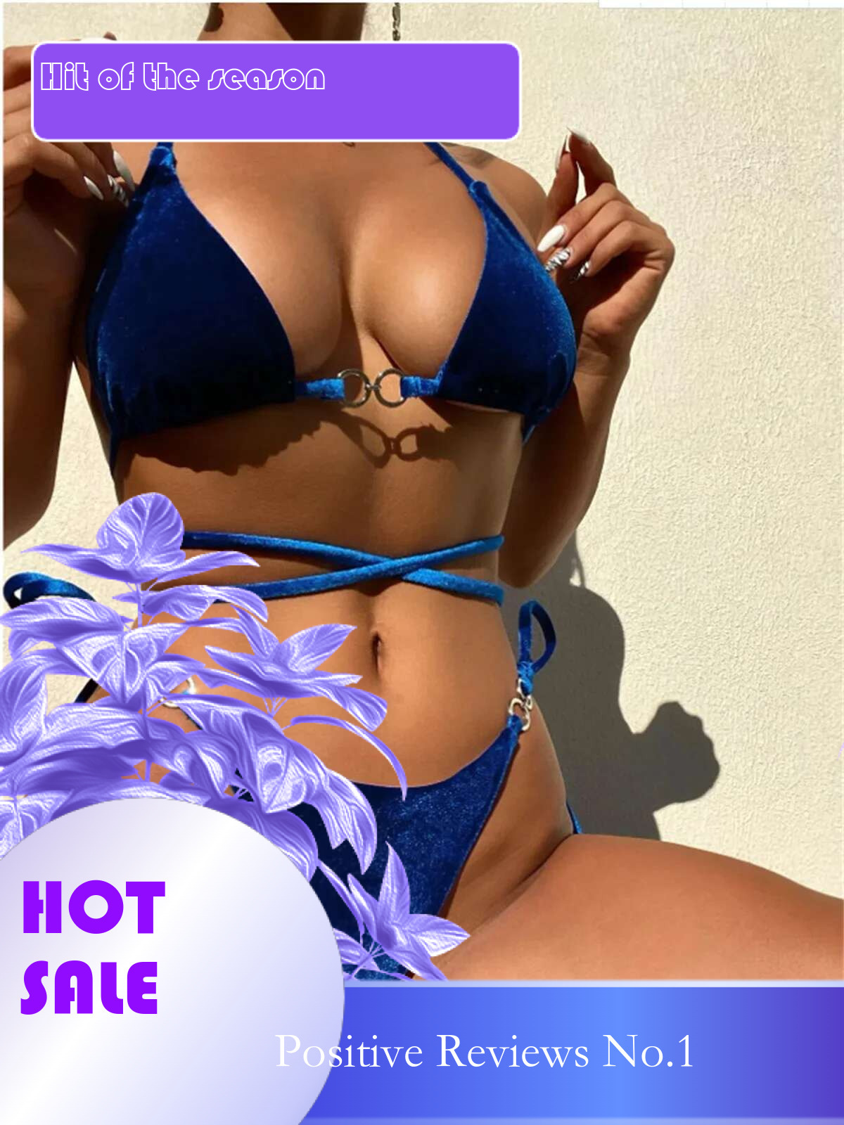 Dongdumaoyi Sexy Velvet Bikini Women Blue Green Criss Cross Swimsuit Brazilian Bathing Suit Push Up Tie Side Triangle Swimwear