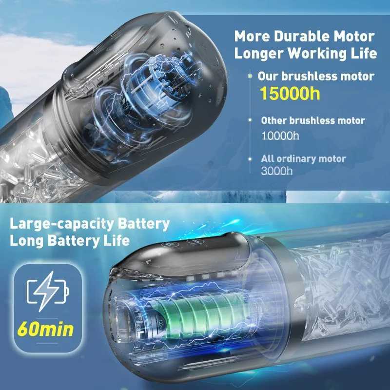Mens automatic press rotation male masturbator licking stroke sucking oral sex 100% waterproof Pennis pump adult sex toyXJ250408