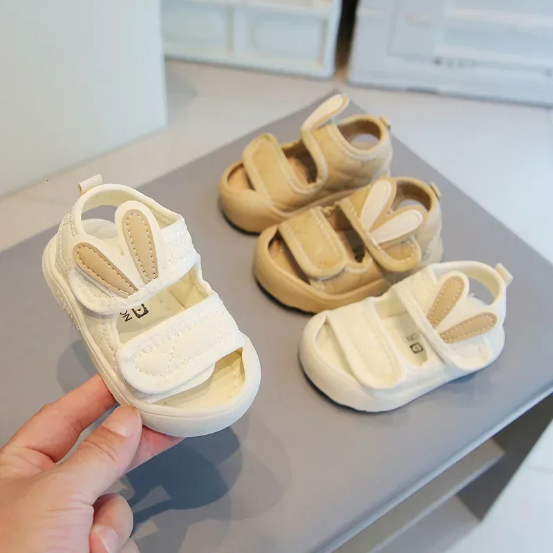 Kids Boys Rabbit Ear Sandals Summer Cute Girls Infant Beach Sport Sandal Anti Slip Soft Sole Kids Toddler 250407
