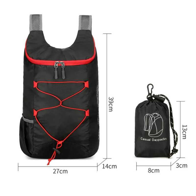 10L Foldable Portable Backpack Splashproof Folding Mountaineering Bag Ultrght Travel Daypack Bag Sports Daypack for Men WomenC250407