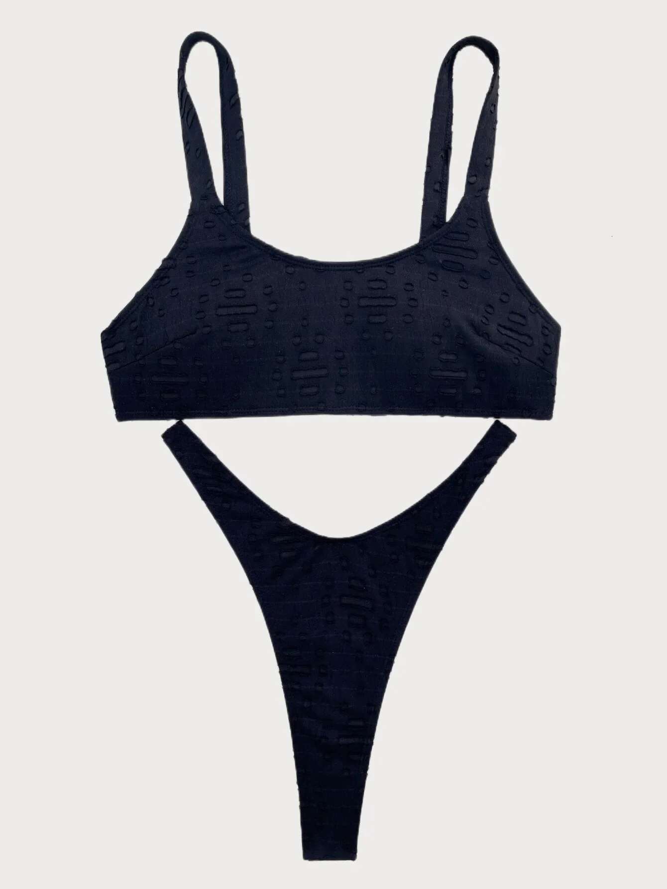 Dongdumaoyi Orange Swimsuit Bikini Set Women Sexy Solid Black White Hollow Out Backless Thong Swimwear Beach Bathing Suit Micro Bikinis