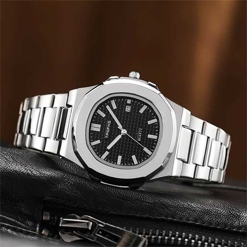 Luxury watch business 30M waterproof mens watch luminous date stainless steel square quartz mens watch reloj hombre 2024 new model Y250407