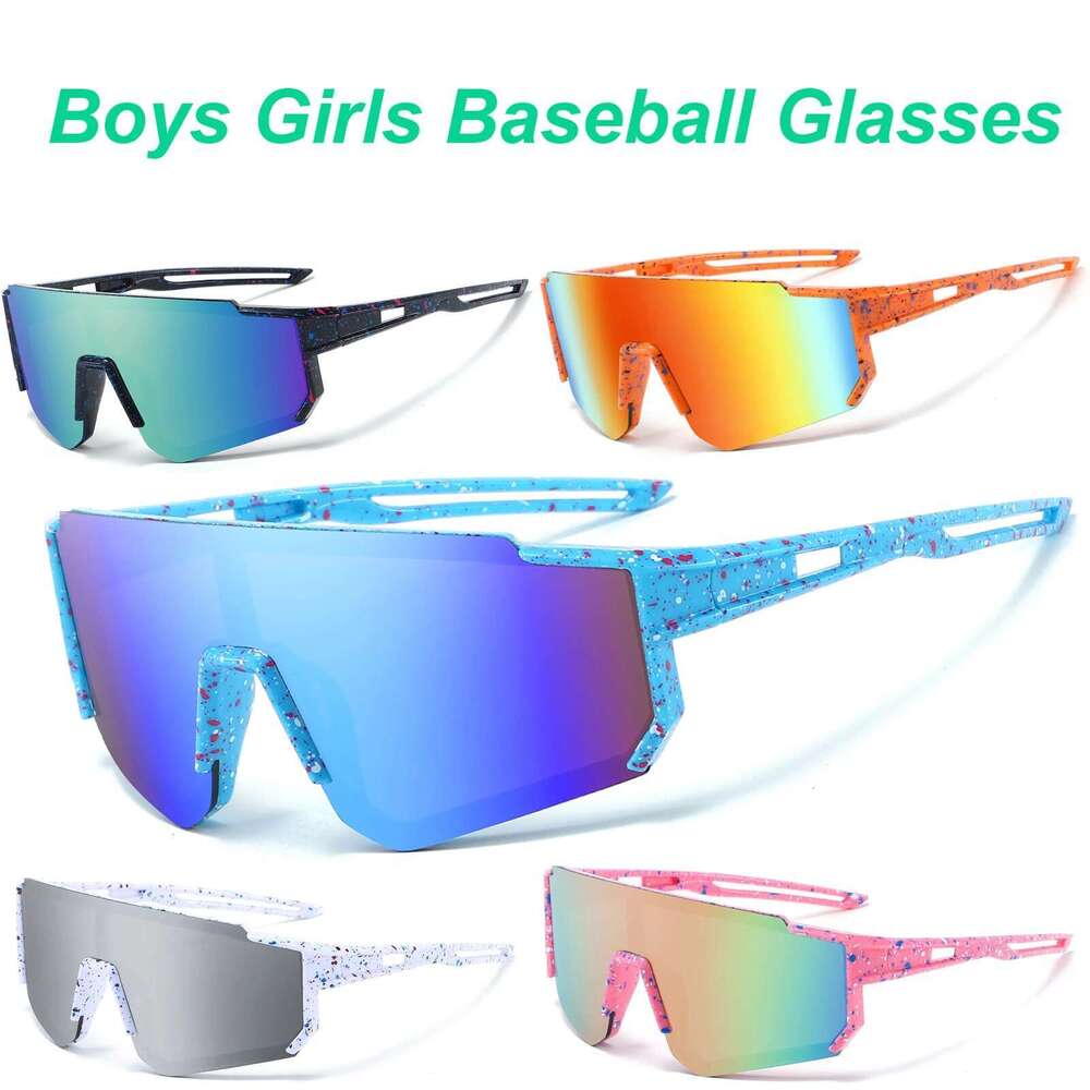 Kids Baseball Sunglasses Sport Cycg Glasses Age 1-8 Children Outdoor Mtb Bike Bicycle Goggles Boys Girls UV400 Eyewear