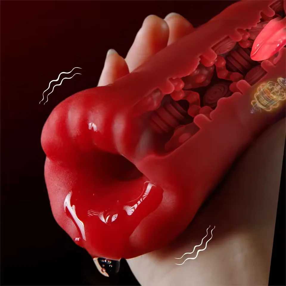 Automatic suction male masturbator oral vaginal penis vibrator sex toy male masturbator cup oral sex machineXJ250408