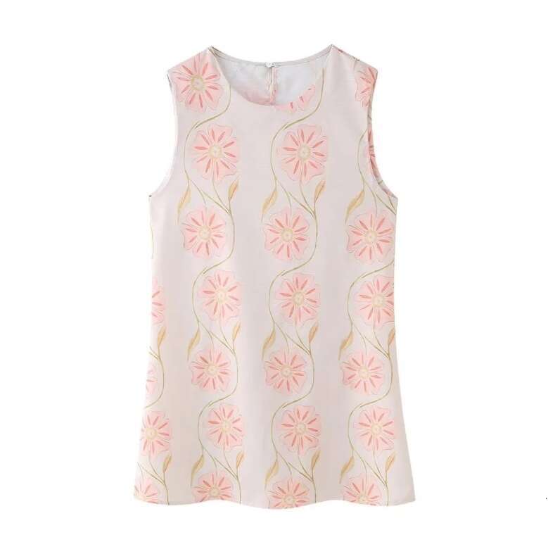 Dresses for Woman Elegant for A Wedding Long Dress Womens Designer Clothing Devise Robe De Designer Dress Womens Pink Floral Sleeveless Dress