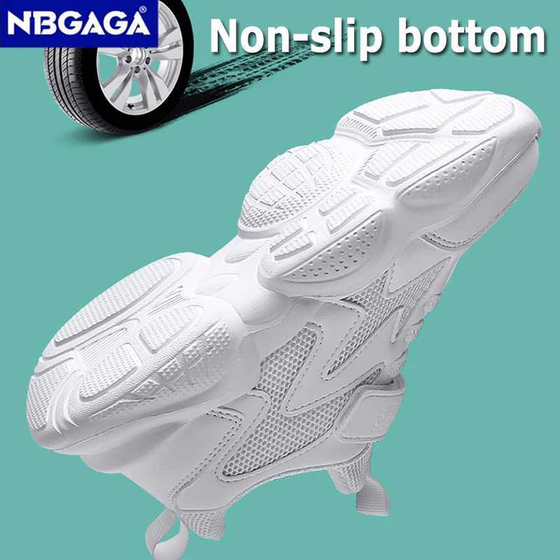White childrens shoes for boys and girls fashionable comfortable breathable athletic shoes non slip school casual walking shoes W250407