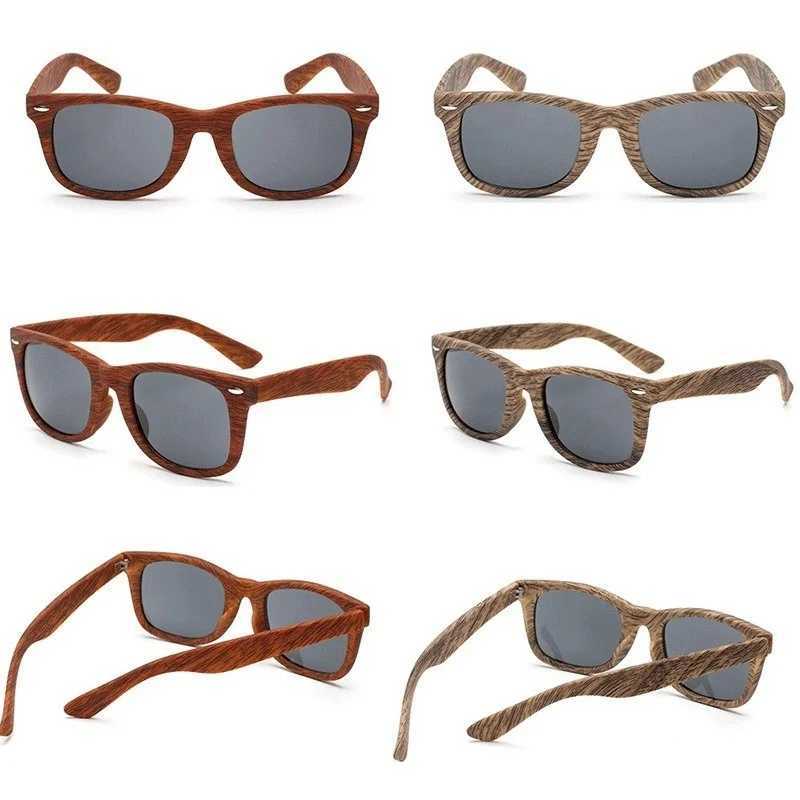 Bamboo Color Men Women Retro Vintage Fashion Summer Glasses Wood Grain Sunglasses Z250408