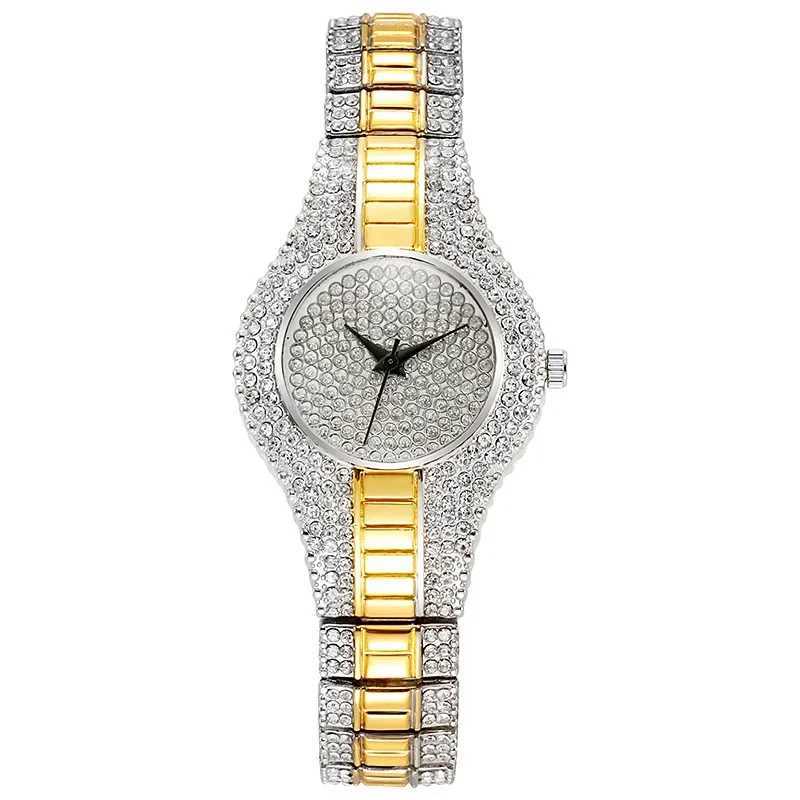 New luxury brand Rhinestone Diamond Womens Watch Quartz Bracelet Dress Bracelet Womens Watch Clock Reloj Mujer T250408