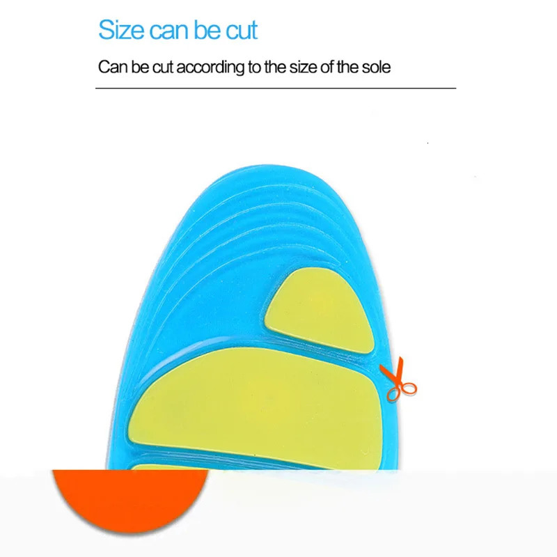 Silicon Gel Insoles Foot Care for Plantar Fasciitis Heel Spur Running Sport Insoles Shock Absorption Pads arch orthopedic insole 250408