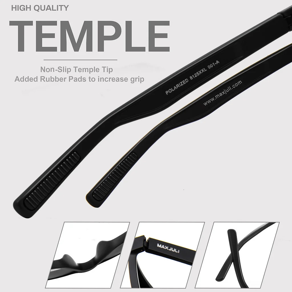 MAXJULI 158MM Polarized Super Large Sunglasses Suitable for Women with Big Head UV 400 Protective Sunglasses 8125 250402
