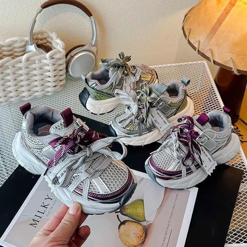 2025 Spring and Autumn New Childrens Casual Shoes for Girls and Boys Fashion Korean Sled Soft Bottom Anti Slip Edition Fashion Sports Shoes W250407