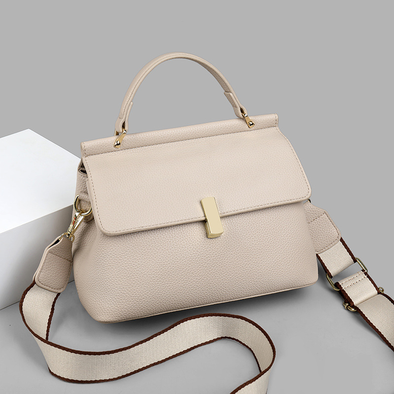 2025 New Luxury Design Bag Women's PU Leather Commuter Bag With Wide Shoulder Strap Crossbody Bag