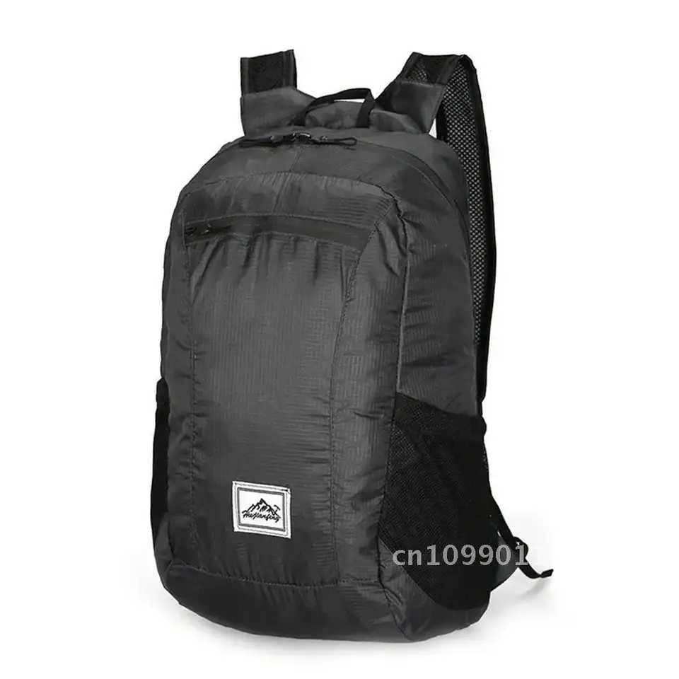 18L Ultrght Foldable Backpack Waterproof Nylon Packable Travel Hiking Cycling Bag 24x16x41cm Lightweight Outdoor Travel BagC250407
