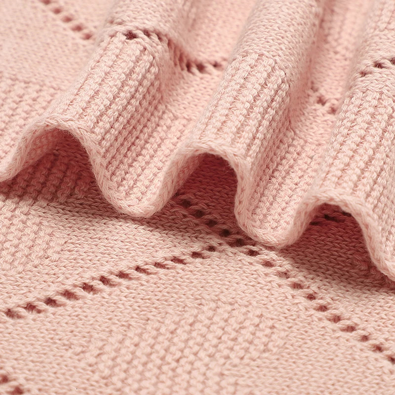 Baby Blankets Knitted Breathable born Boy Girl Cotton Stroller Bedding Sleeping Covers 90*70cm Toddler Throw Receiving Quilts 250408