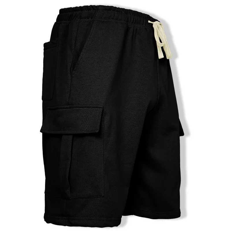 Mens casual sports shorts summer 8-color elastic solid color breathable fitness running training large-sized sportswearXJ250407