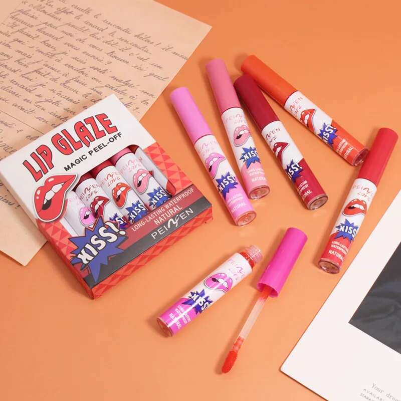 6 Colors Tattoo Magic Stain Lip Tint Long Lasting Waterproof Lipstick Sets For Women Peel Off Colored Matte Sexy Color
