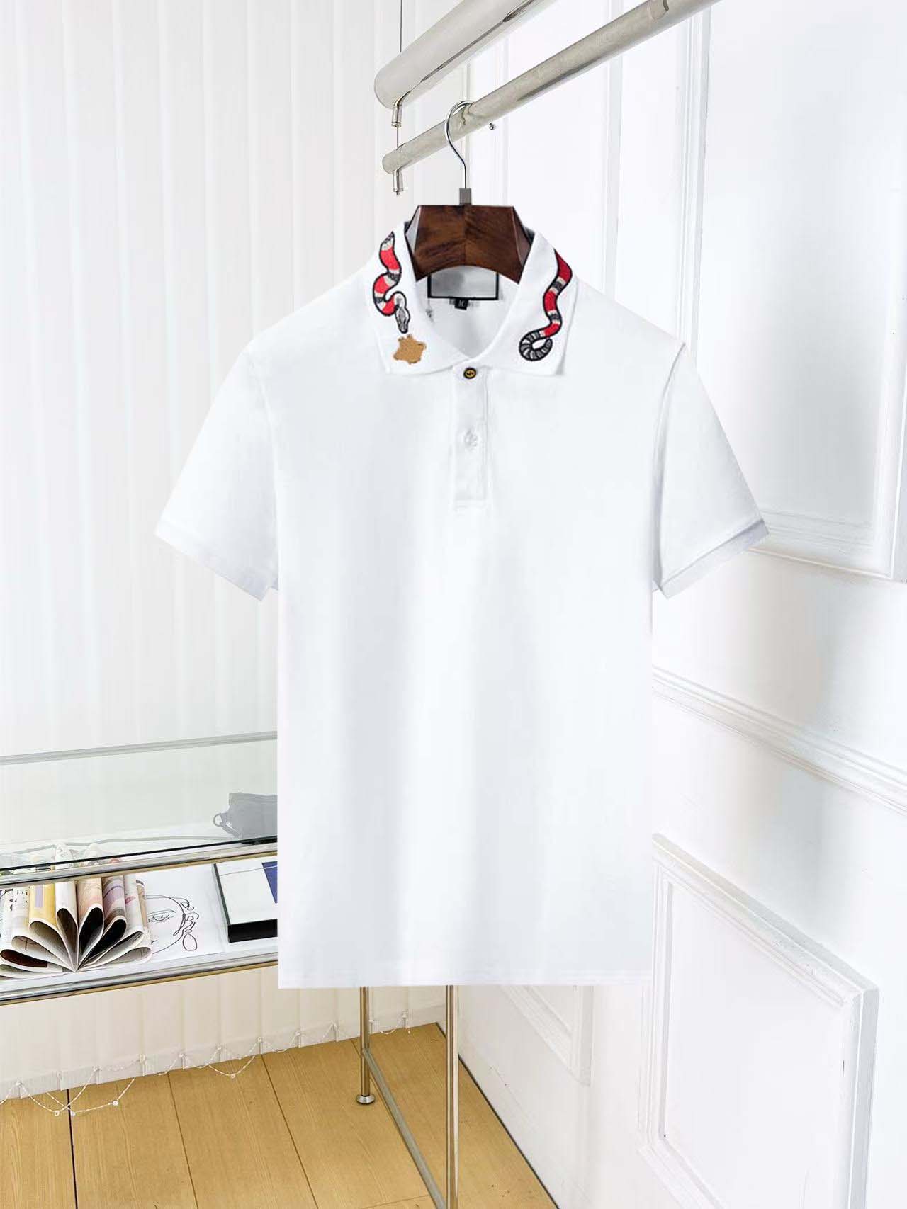 High quality designer men's T-shirt polo shirt men's polo shirt classic versatile fashion floral polo collar shirt short sleeved chest embroidered top