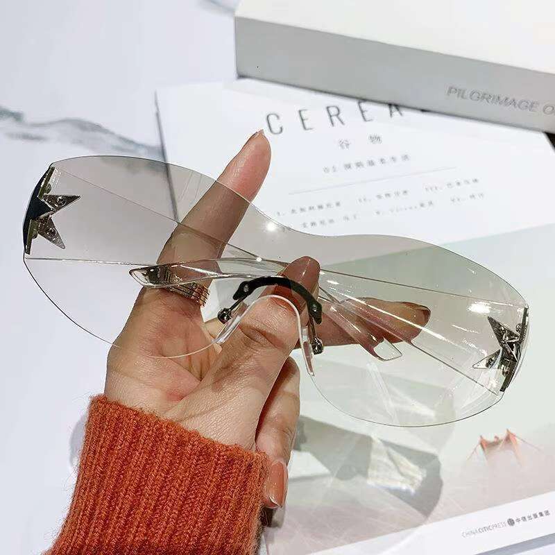 Uv400 Protection Women Men Five Star Sunglasses One Piece Flat Top Punk Sun Glasses Designer Sunglasses for Mens Woems