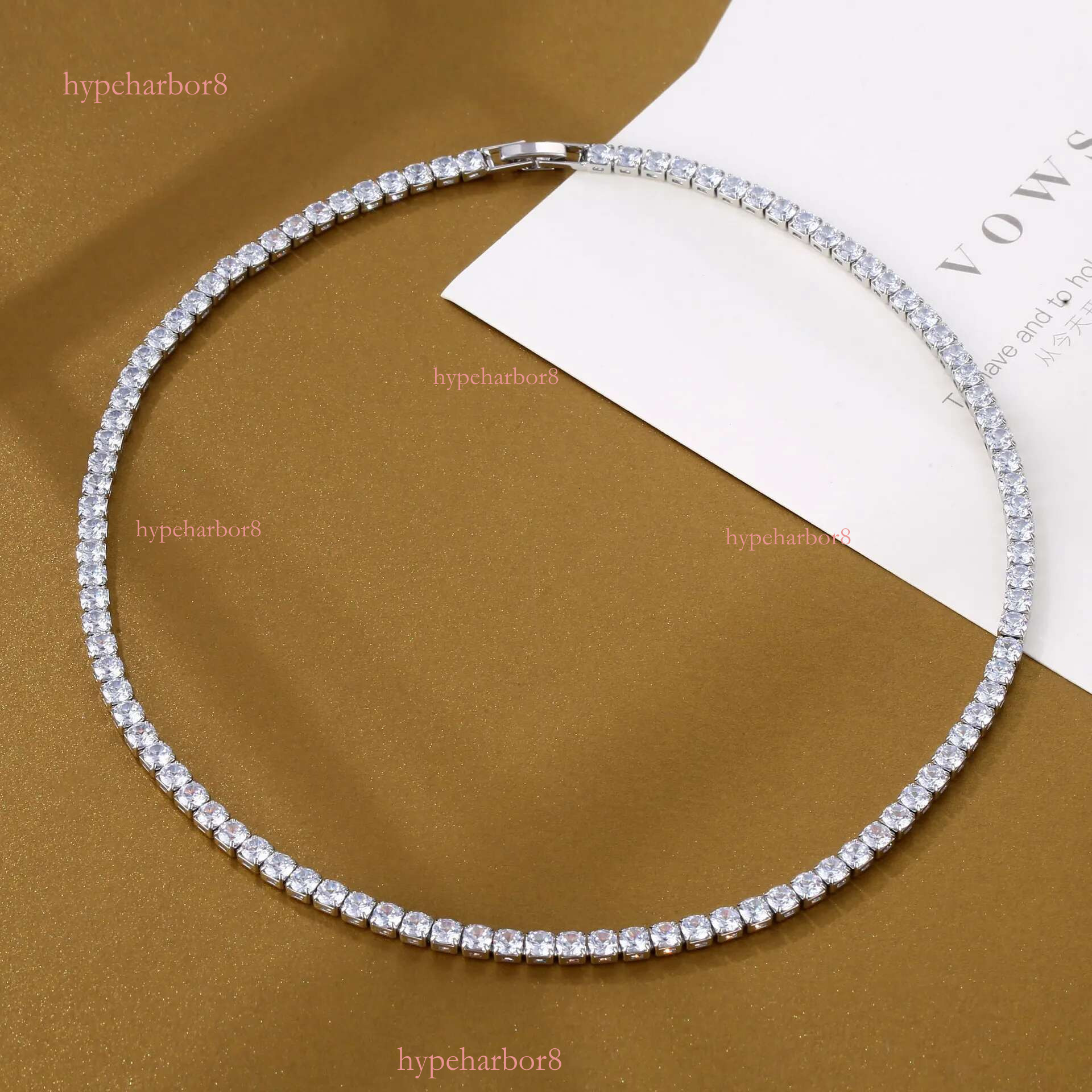 necklace bracelet Pass dia Iced Out Bg Moissanite Dia Hip Hop Jewelry Sier tennis Chain -1