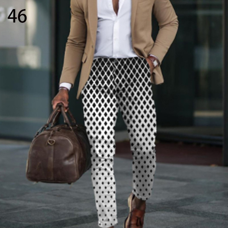 Fashion Summer Designer mens pants casual sportswear fitness party wedding Long pants Slim Business Groom Wedding Dress Pant