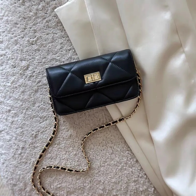 Luxury Brand Women's Bag 2025 New Silver Small Square Bag High-End Texture Quilted Bag Mini PU Leather Chain Single Shoulder Crossbody Bag - view 7