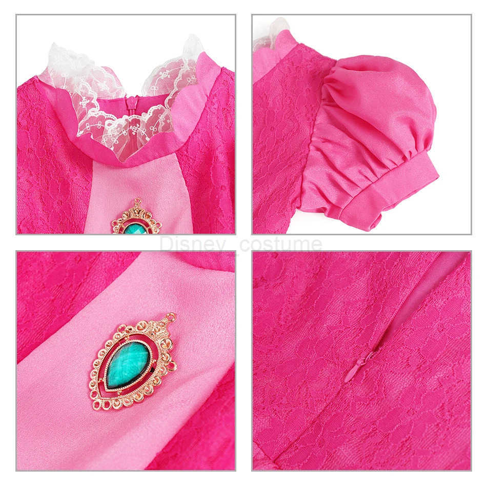 Disney Peach Cosplay Dress Girl Movie Role Playing Princess Fancy Carnival Birthday Party Outfits Children 2-10y Pink Queen Vestidos X250408