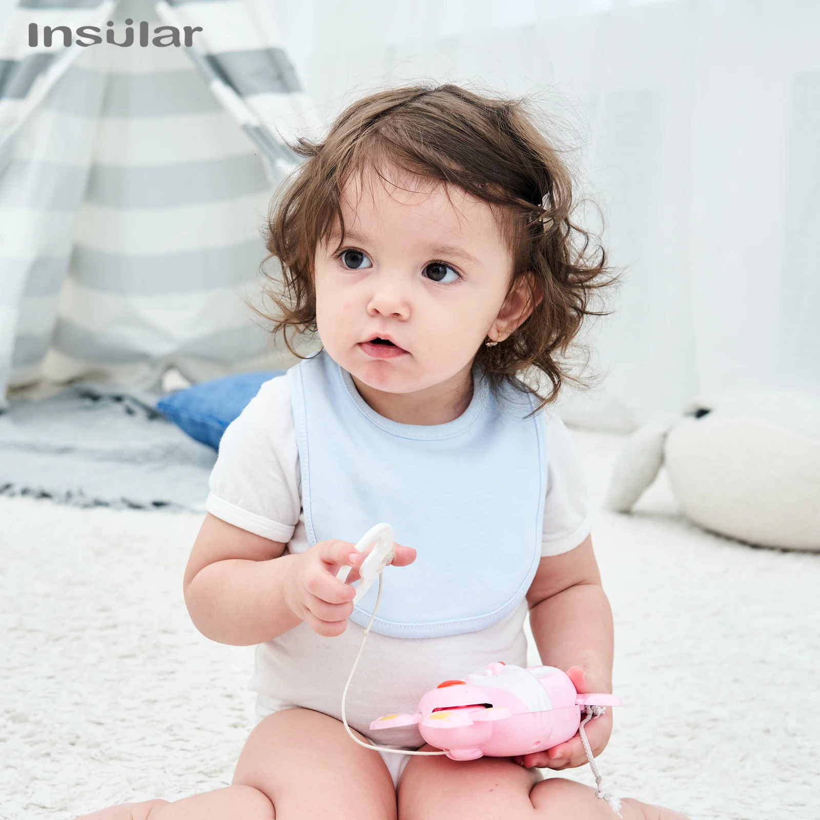 Insular Organic Cotton Baby Scarf Burp Cloth Bandana Bibs Solid born Baby Boy Infant Girl Toddler Winter Scarf Bib 250408