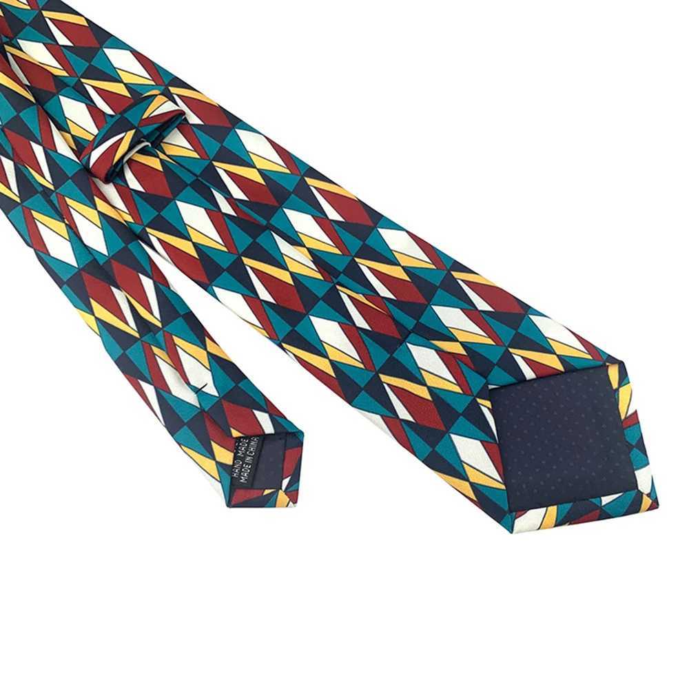 Men Tie 8cm Silk Tie For Man Luxury Vintage Design Print Necktie Cravat For Shirt Suit Wedding Party Stripe Cravats Silk Feeling X250407