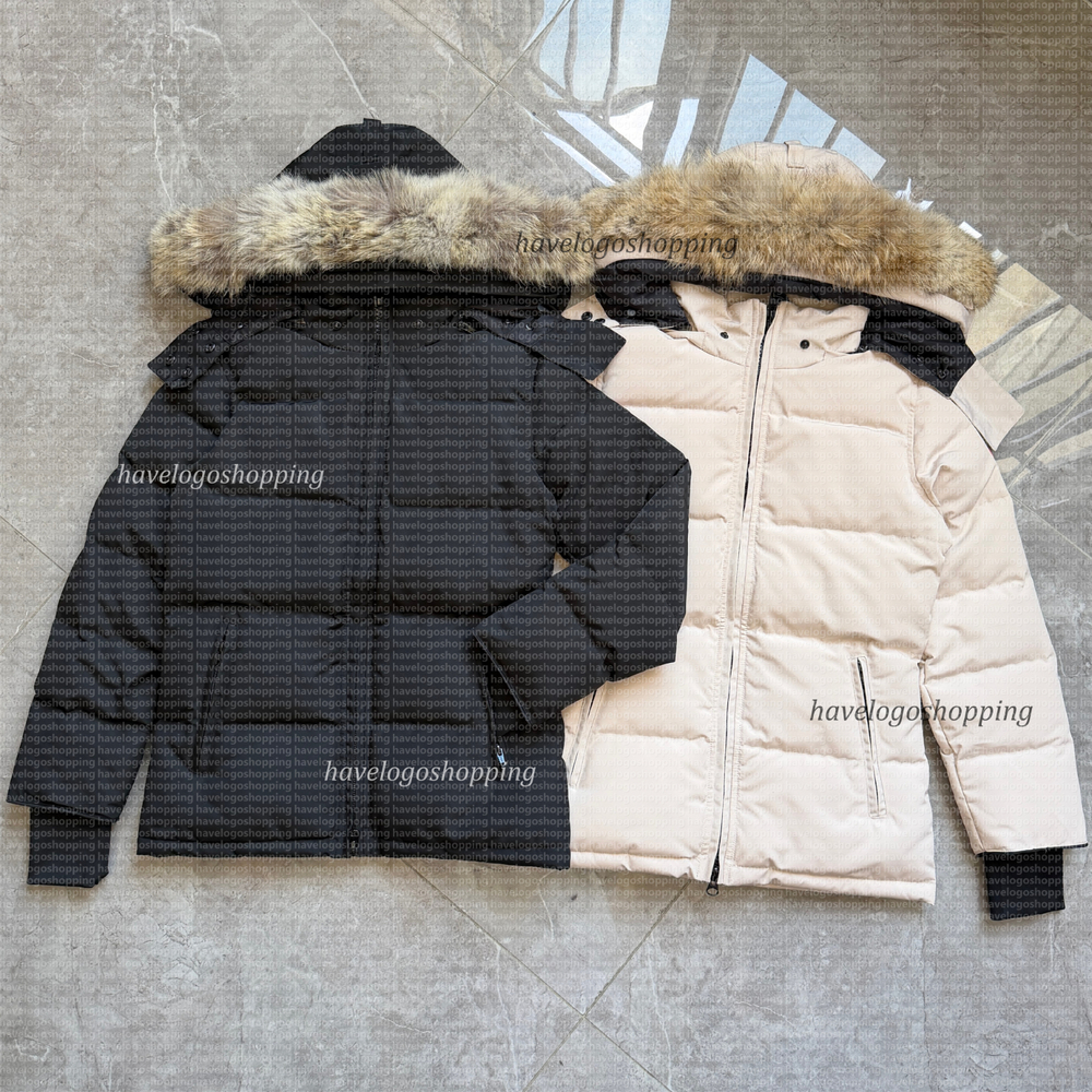 Canadian Down Jacket Designer Womens Puffer Jackets Winter Parka Coat Real Wolf Fur Outdoor Wyndham Windbreaker Outerwear Removable Hooded Jacket XS-2XL