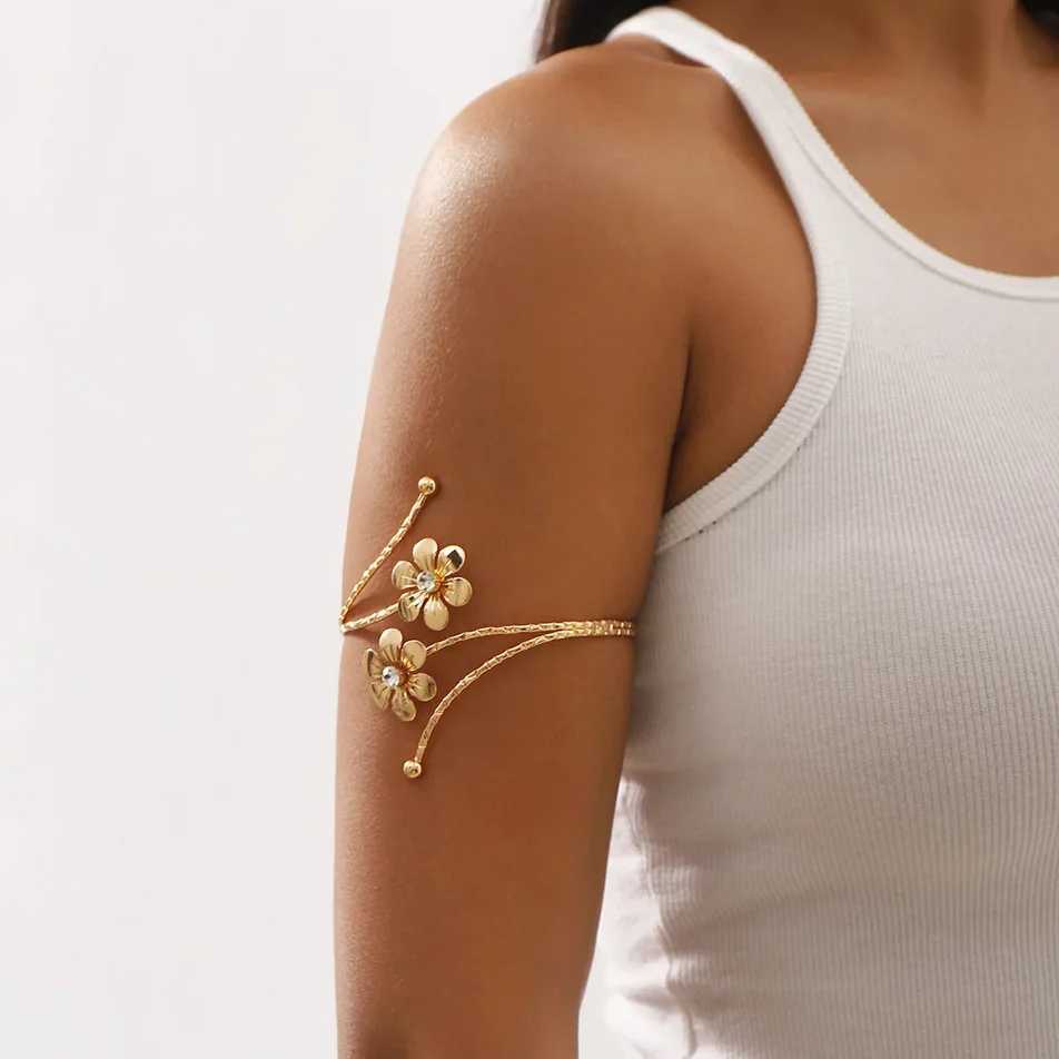 Boho Vintage Gold Sier Color wer Arm Bracelet Open Armband Cuff Bangle India Wen Jewelry Costume AccoriesC250408