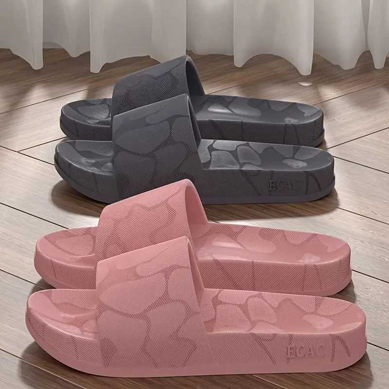 Womens household slippers simple weight wear-resistant indoor/outdoor shoes EVA N-Slip summer pink flip flopsXJ250407