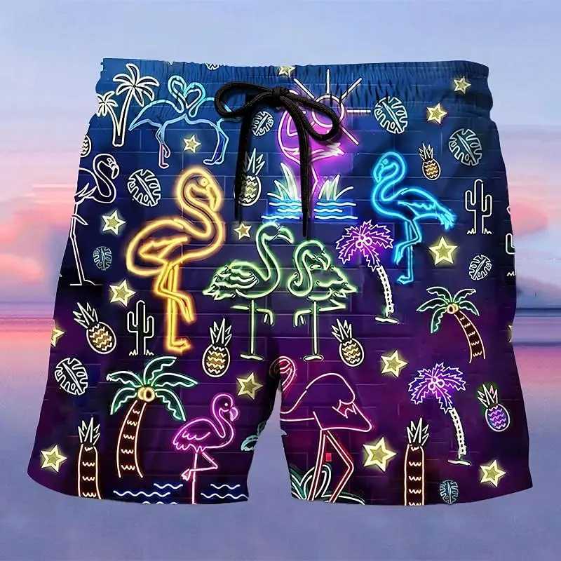 Summer basketball mens floral beach cute board mens swimsuit rainbow shorts dry sports swimsuit Hawaii large swimsuitXJ250407