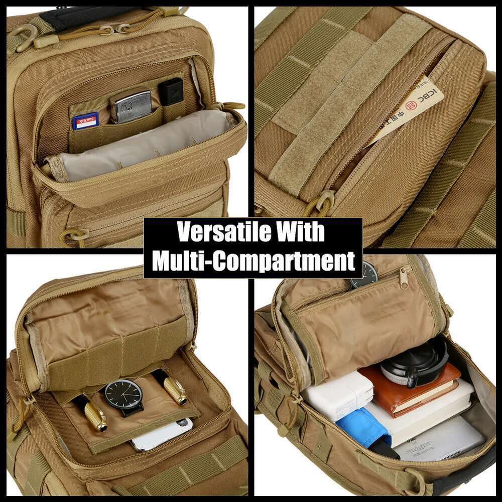 Qt&Qy Single Shoulder Backpack Molle Assault Sg Bag Small EDC One Strap Daypack Tactical Bags