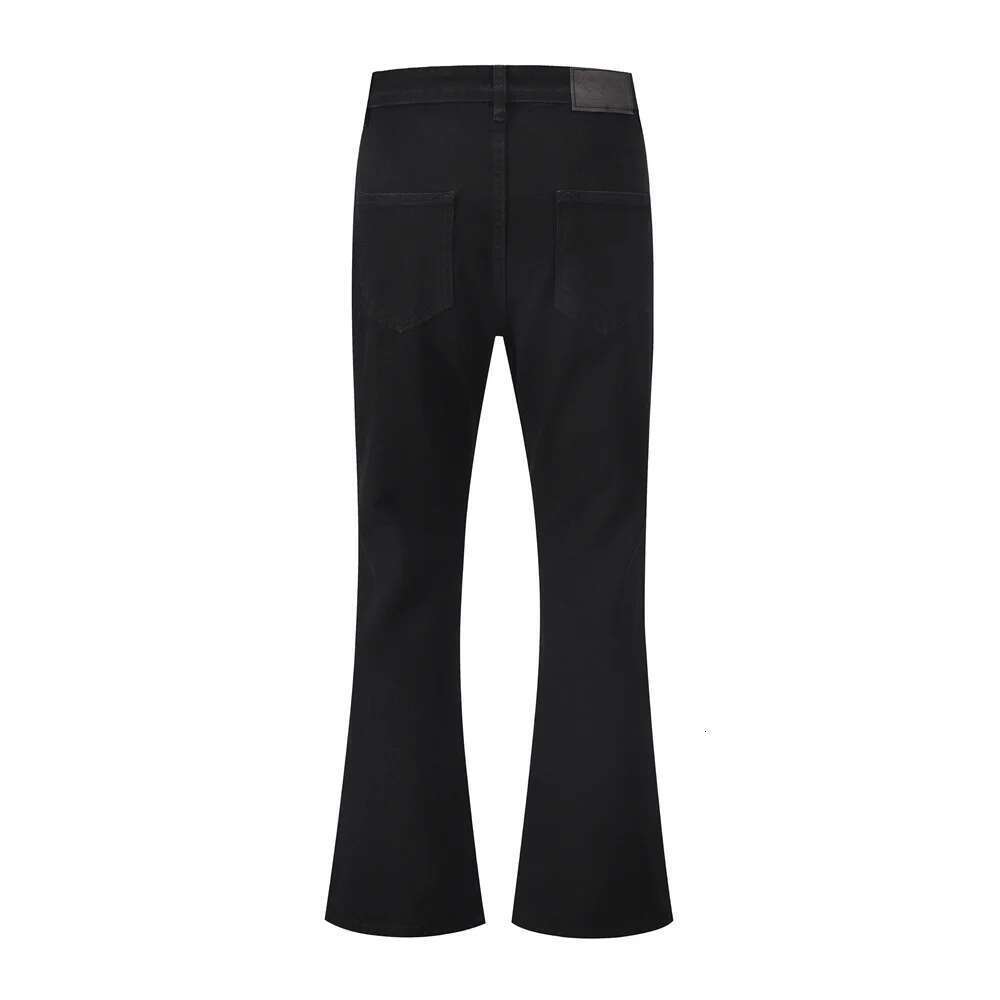 Solid Color Flared Mens High Street Casual Hip Hop Denim Pants Men Trousers