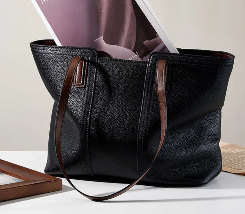 2025 New Designer Women Tote Large Capacity Commuter Handbag Mom Shoulder Shopping Genuine Leather Bag