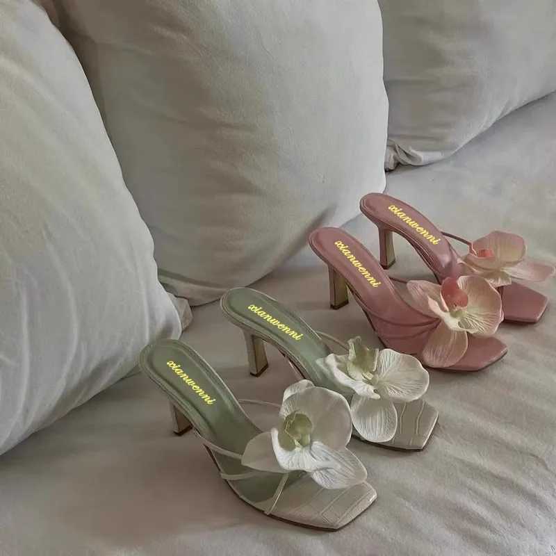 2015 Summer New Rose Petal Open Toe French High Heel Casual SandalsXJ250407