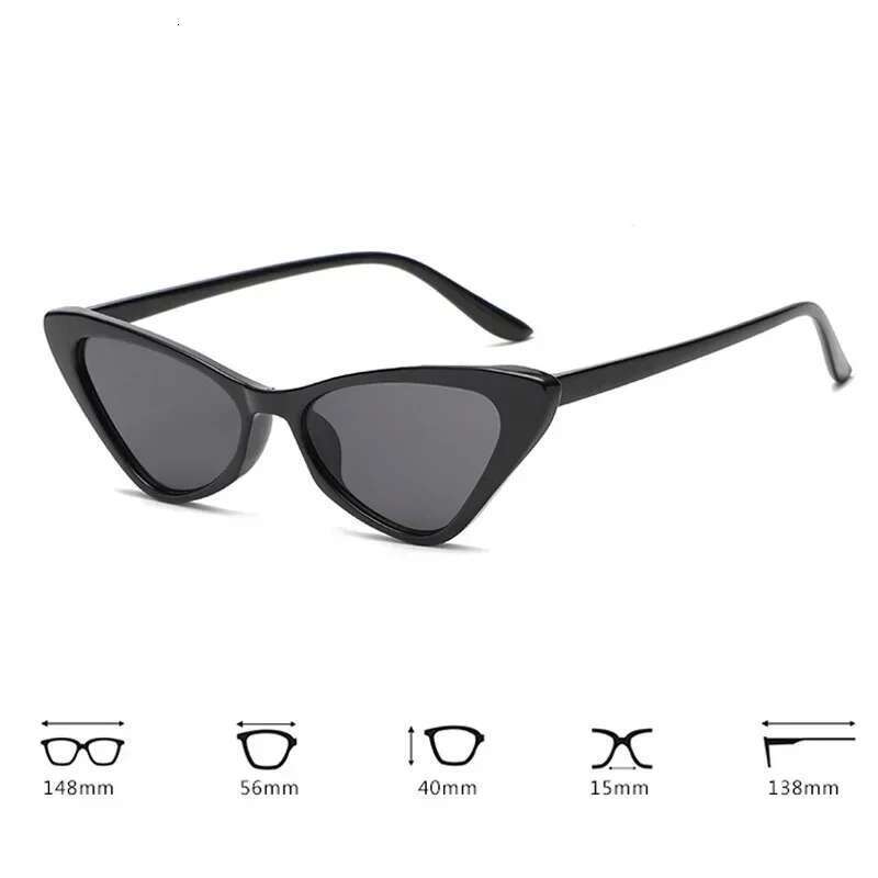 Fashion Women's Cat Eye Sunglasses Triangle Vintage Design UV400 Sun Glasses Unisex Classic Small Outdoor Goggle Shades