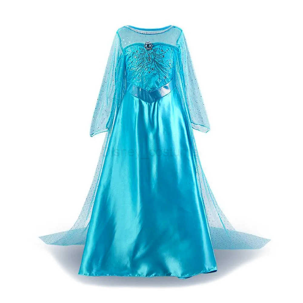 Disney Girl Princess Snow Queen Elsa Anna costume Fancy Carnival Dress Up Vestdos Baby Girl Birthday Party Gowns Luxury X250408