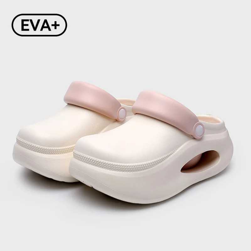 New Arrival 7cm Thick Bottom Soft EVA Garden Watch Womens Waterproof Comfortable Platform Mule Sandals Womens Outdoor Beach Hole Skating Shoes T250407