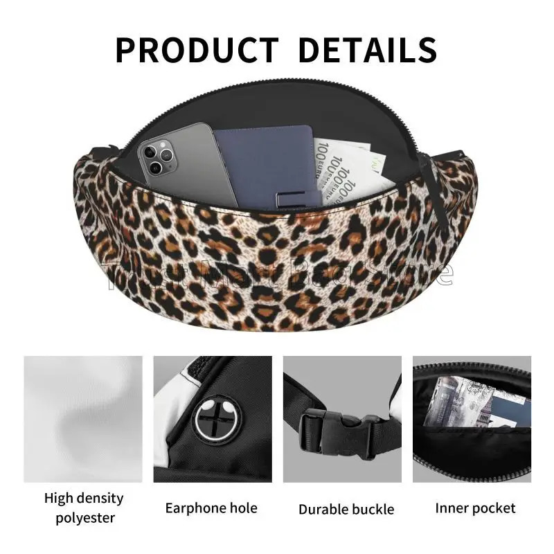 Animal waist bag mens waist bag womens leisure running belt bag hip waist bag with adjustable shoulder straps used for hiking trips 250402