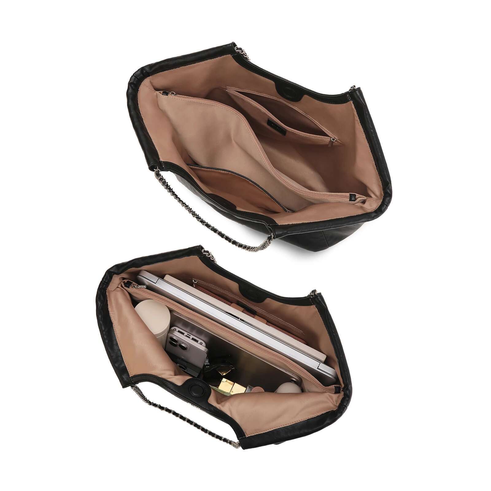 TOUTOU Large Capacity Tote High-End And Fashionable Commuting Pleated Single Shoulder Armpit Bag Women Valentine Gift