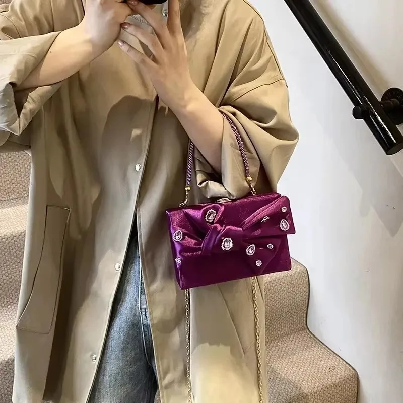 Spring High Quality Evening Bag Diamond Womens Bag for Sale Fashion Solid Bright Color Handbag 250402