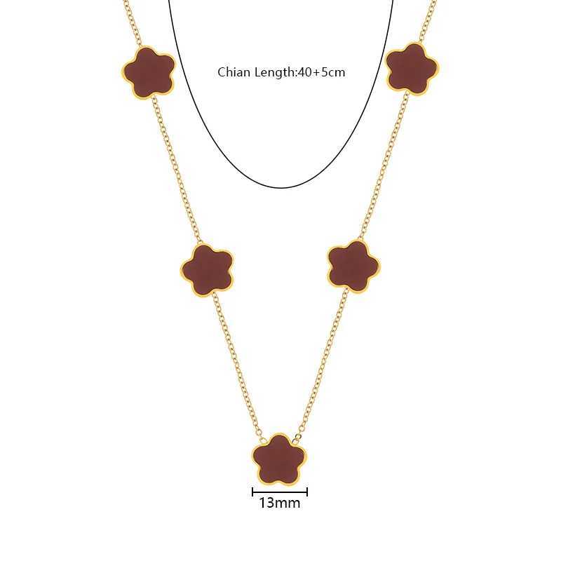 ALTERA High Quality Five leaf Charm Necklace Suitable for Womens Fashion Non Fading StainlESS Steel Wholesale of 5-Flower Jewelry Gifts Y250408