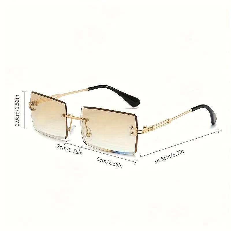 Rimless For Women Men Brand Vintage Sun Glasses Fashion Shades Travel Outdoor Sunglasses