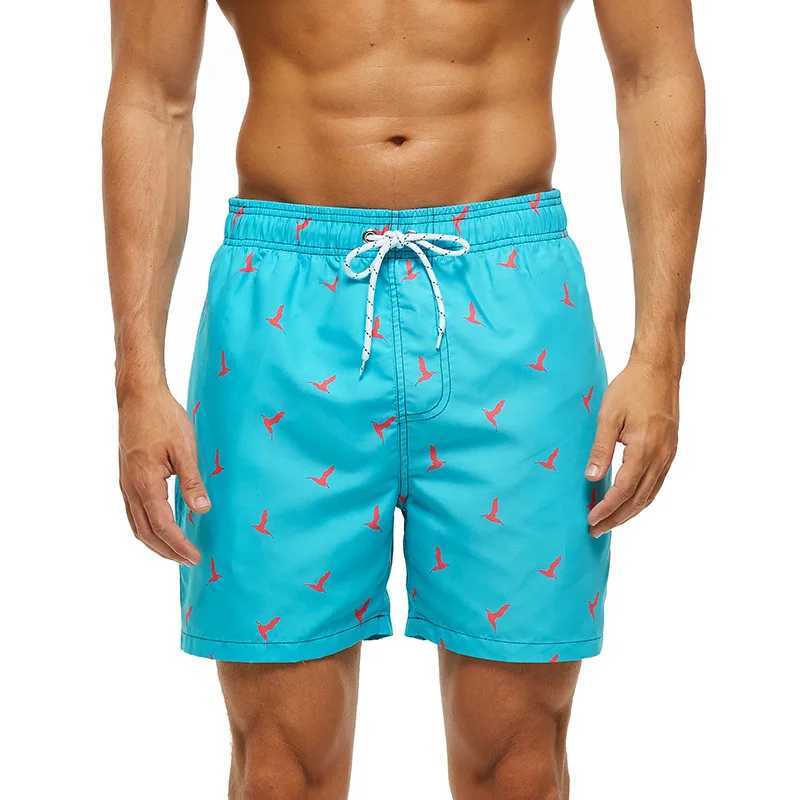Flamingo Print Board shorts mens fashion swimsuit shorts Trunk sports pants mens short jacket swimsuit childrens fruit beach short boyXJ250407