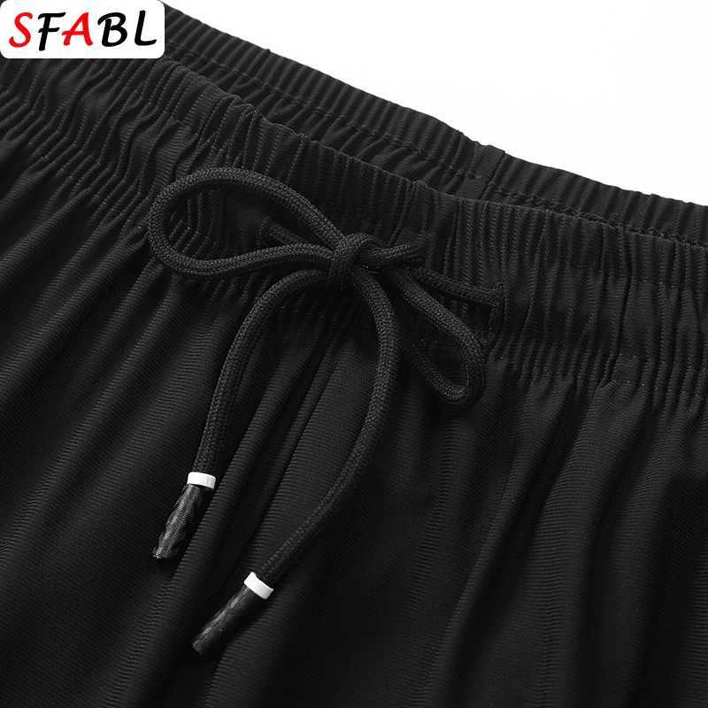 Summer loose sports shorts board shorts outdoor running jogging gym fitness casual shorts mens quick dry bottom black M-4XLXJ250407