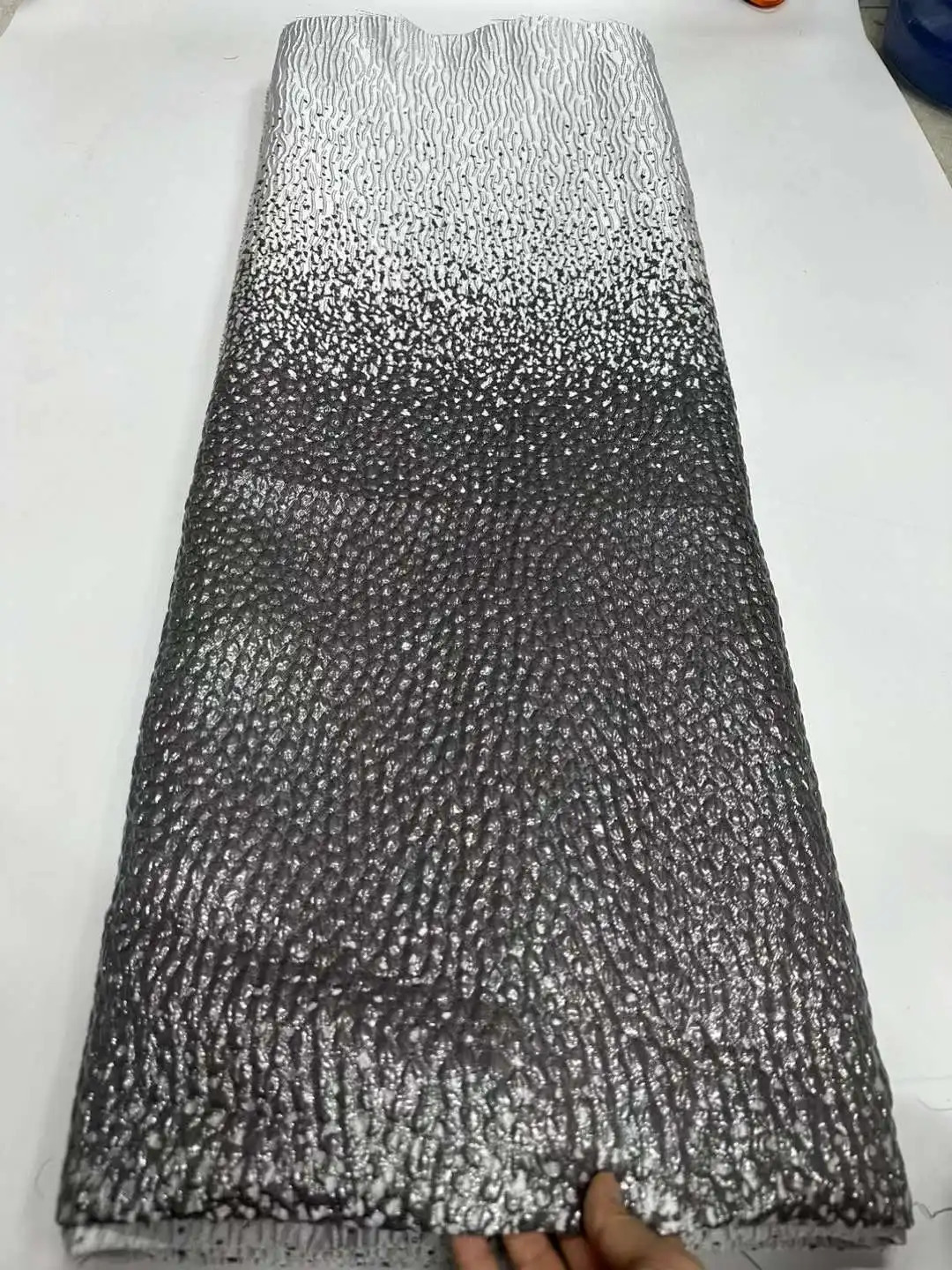 African Brocade Fabric Jacquard Organza Lace 2024 Nigerian Damask Gradient Lace French Net Material Brocard Tissu AH13 250408